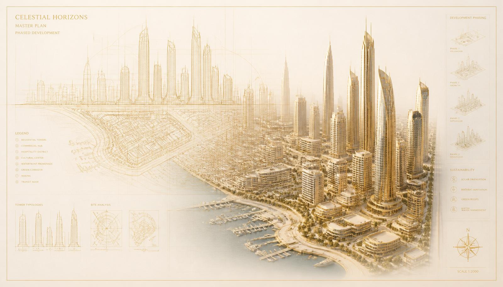 Celestial Horizons masterplan blueprint
